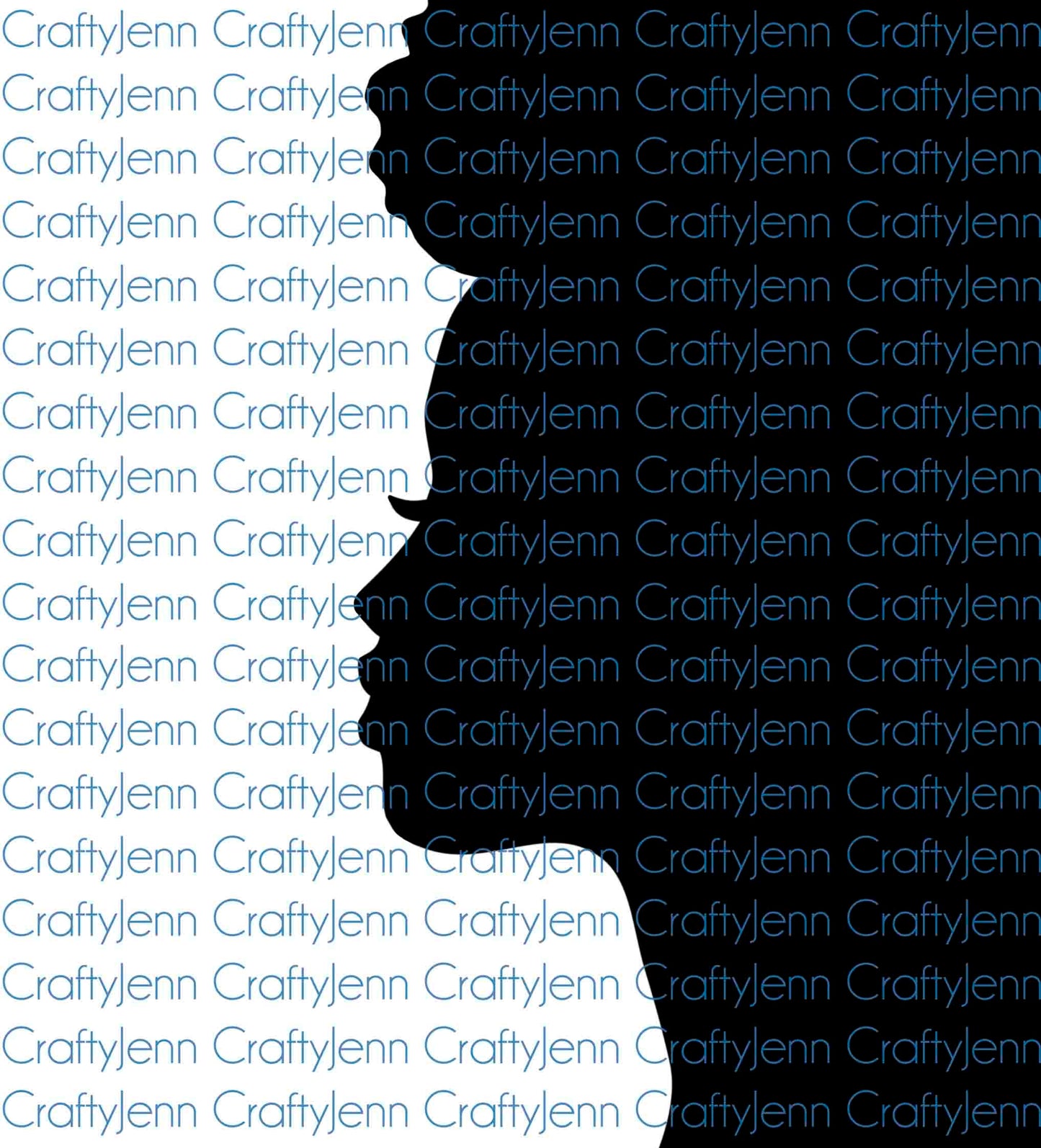 Female Face Silhouette Vinyl Decal _2