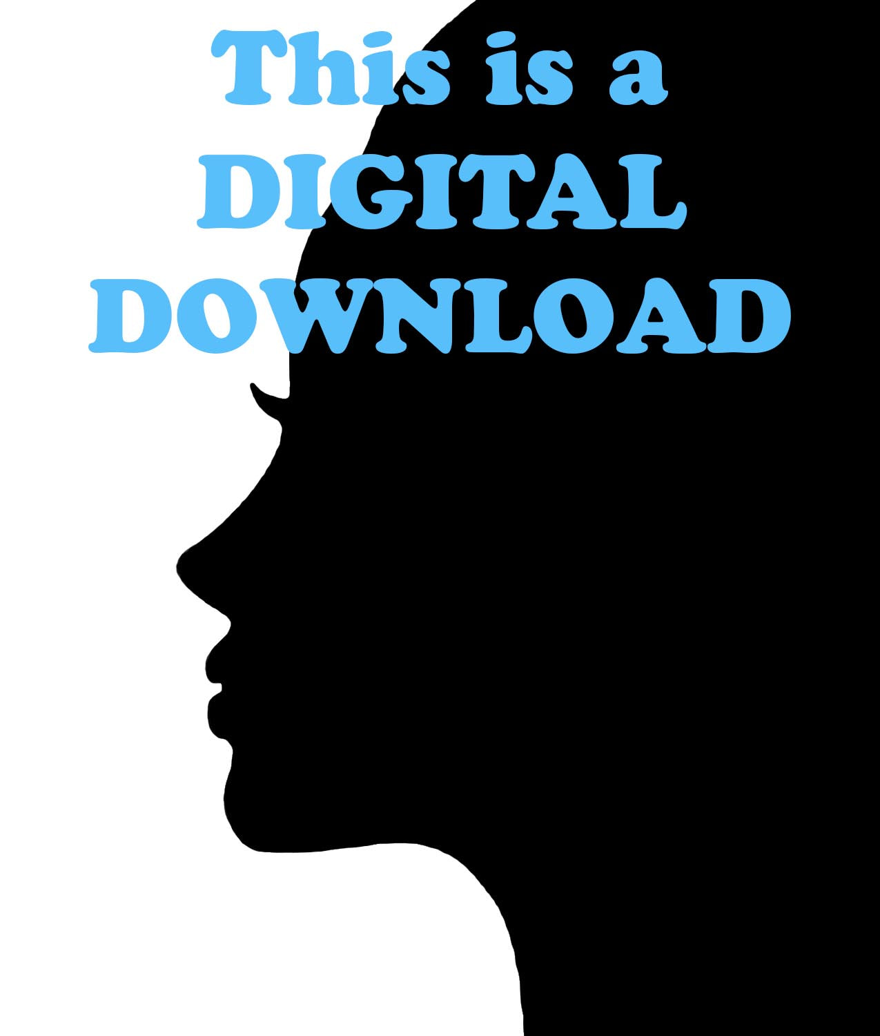 Female Face Digital Download