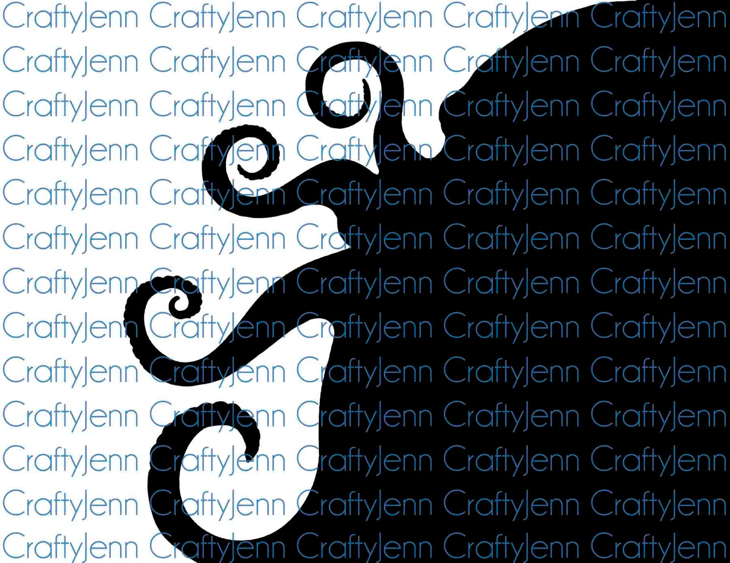 Octopus Silhouette Vinyl Decal