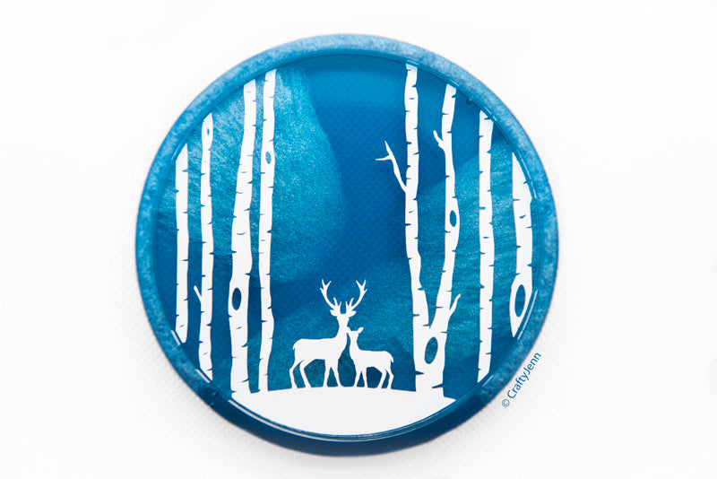 Deer Trees Vinyl Application for Resin Coasters (Set of 4)