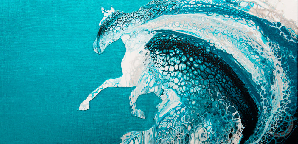 Ocean Horse Silhouette Vinyl Decal