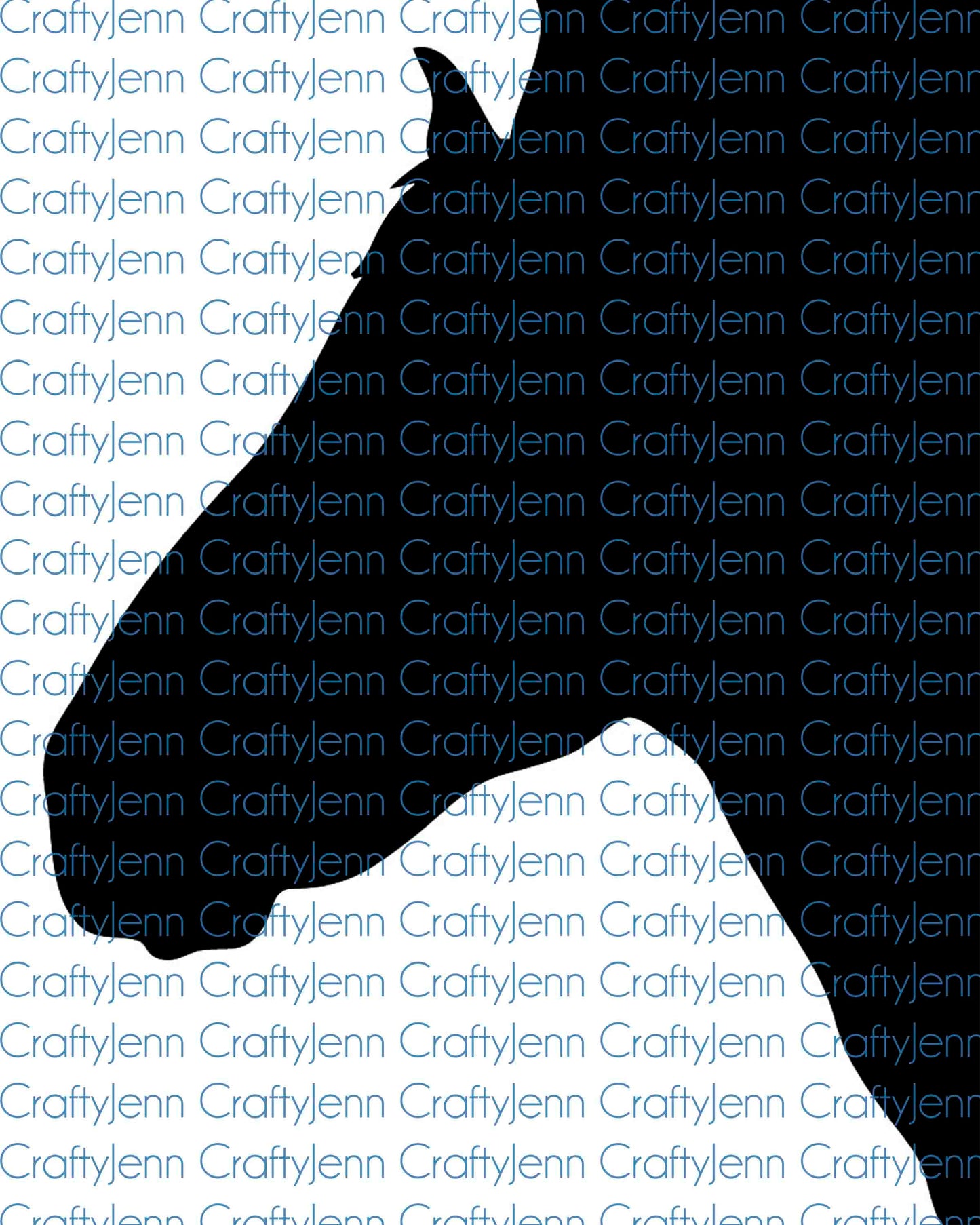 Horse Head Silhouette Vinyl Decal