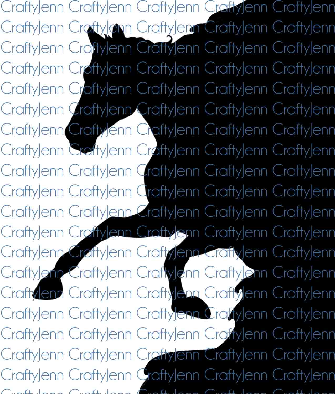 Ocean Horse Silhouette Vinyl Decal