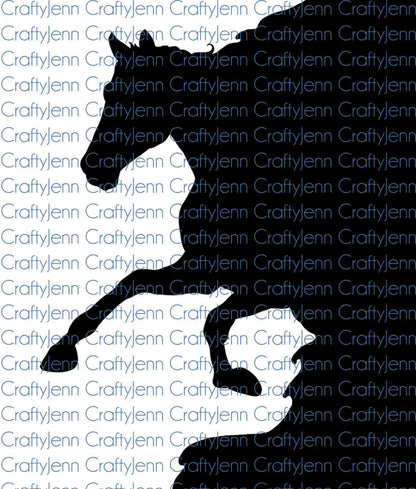 Ocean Horse Silhouette Vinyl Decal